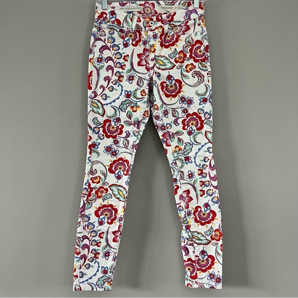 Pilcro and the Letterpress by Anthropologie Mid-Rise Skinny Floral Print Jeans‎ - Picture 1 of 9